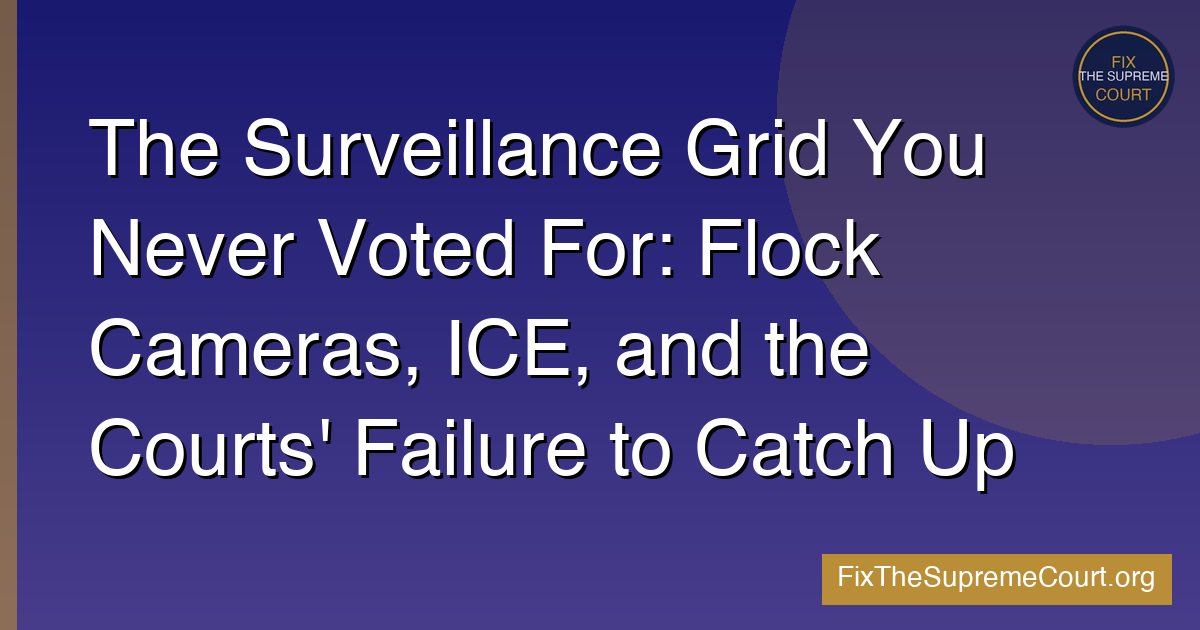 A Flock Safety license plate reader camera mounted on a pole against an overcast sky