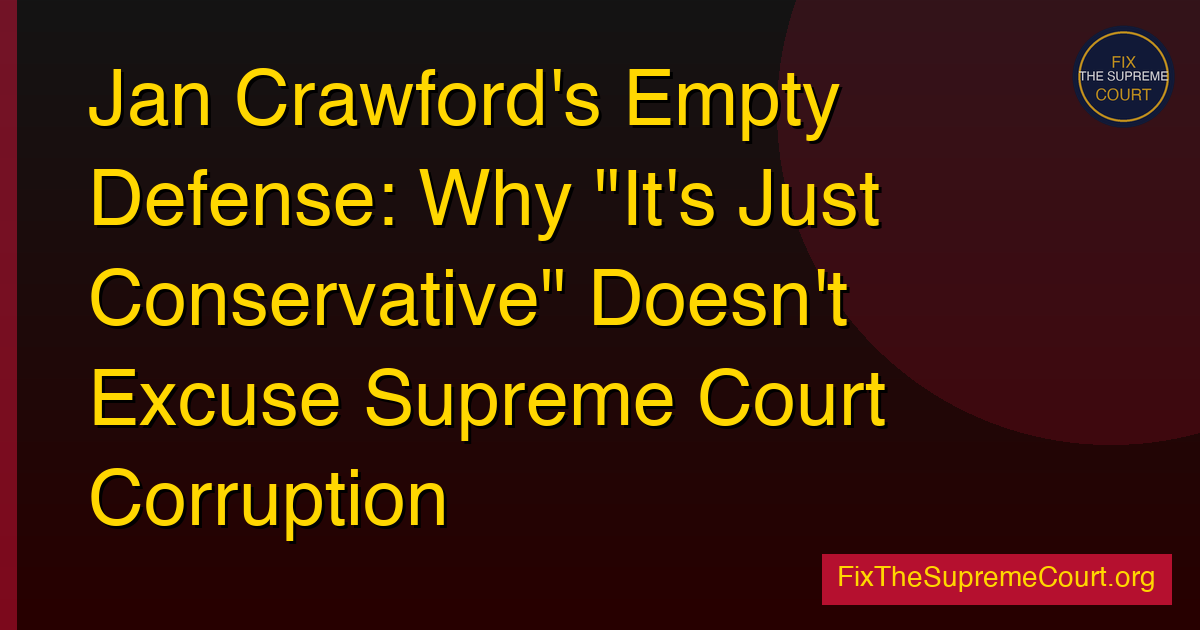 Jan Crawford Corruption Defense