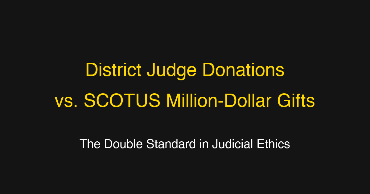 Comparing judicial conflicts of interest between district courts and Supreme Court
