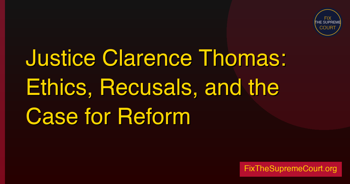 Clarence Thomas official Supreme Court portrait style illustration