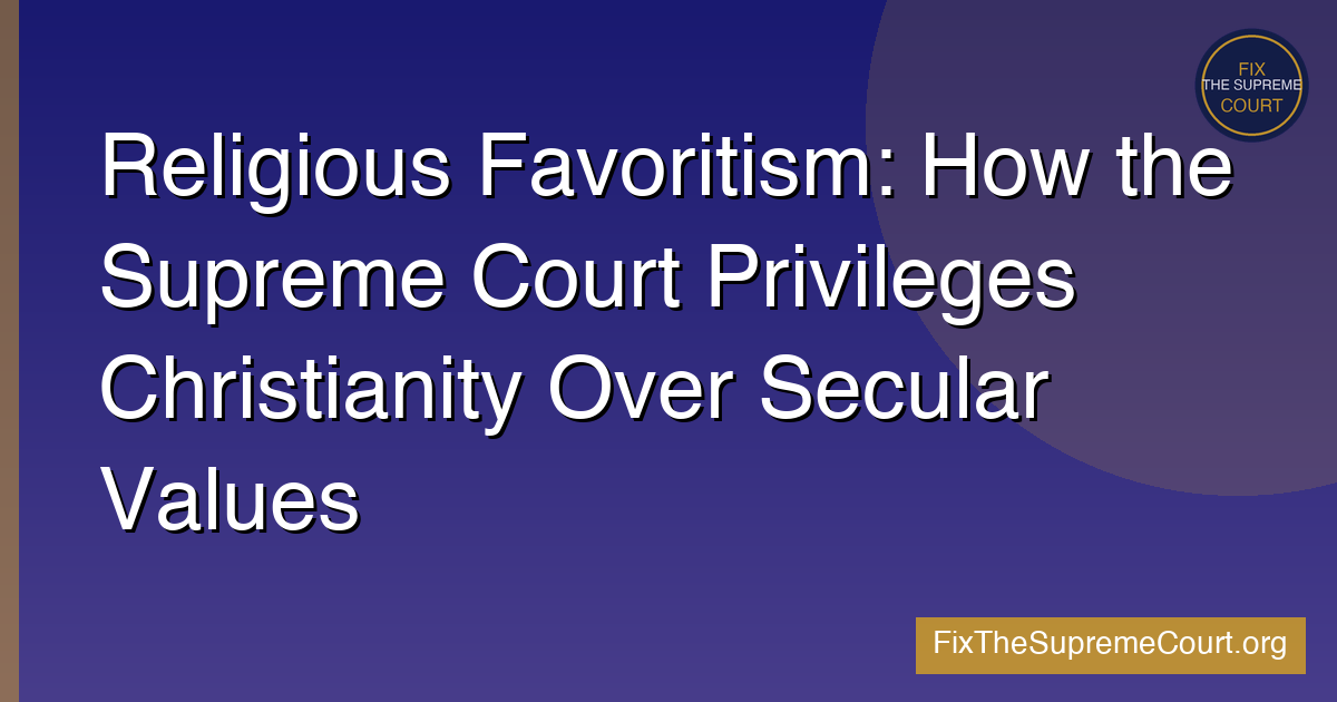 Religious Favoritism